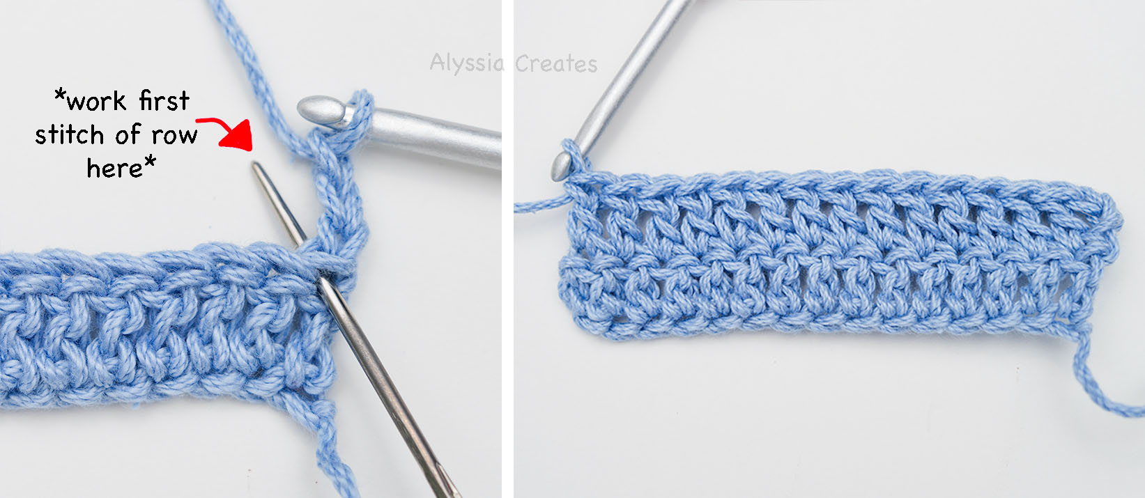 How to do a Double Crochet Stitch for Beginners - Alyssia Creates