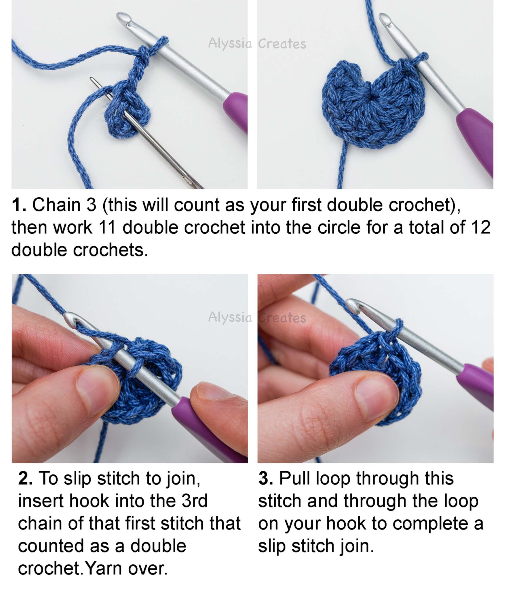 How to Slip Stitch for Beginners - Alyssia Creates