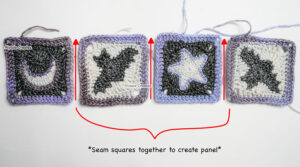 how to seam the granny squares