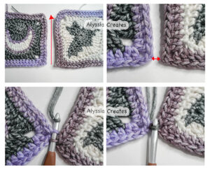 how to seam the granny squares