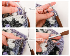 photo of joining the arm seam corners