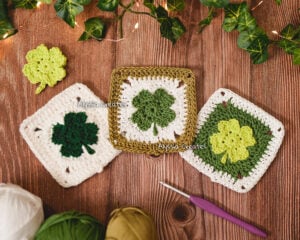 Clover granny square by Alyssia Creates