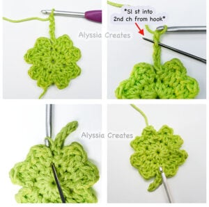 Clover granny square stem