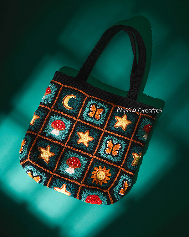 Crochet Whimsical Tote Bag Pattern by Alyssia Creates
