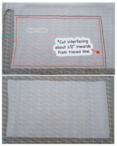 cutting out interfacing