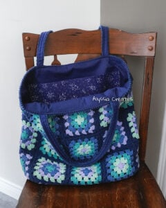 How to line a crochet bag