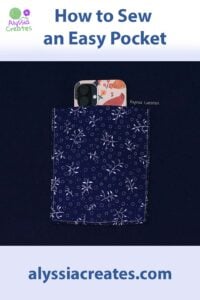 How to sew an easy pocket pinterest